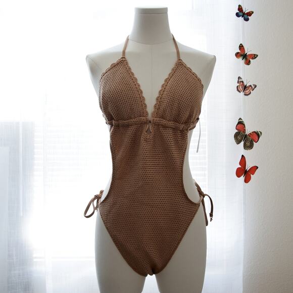 Victoria's Secret Other - Victoria's Secret Swim Crochet Monokini One-Piece Swimsuit SIZE L NWT